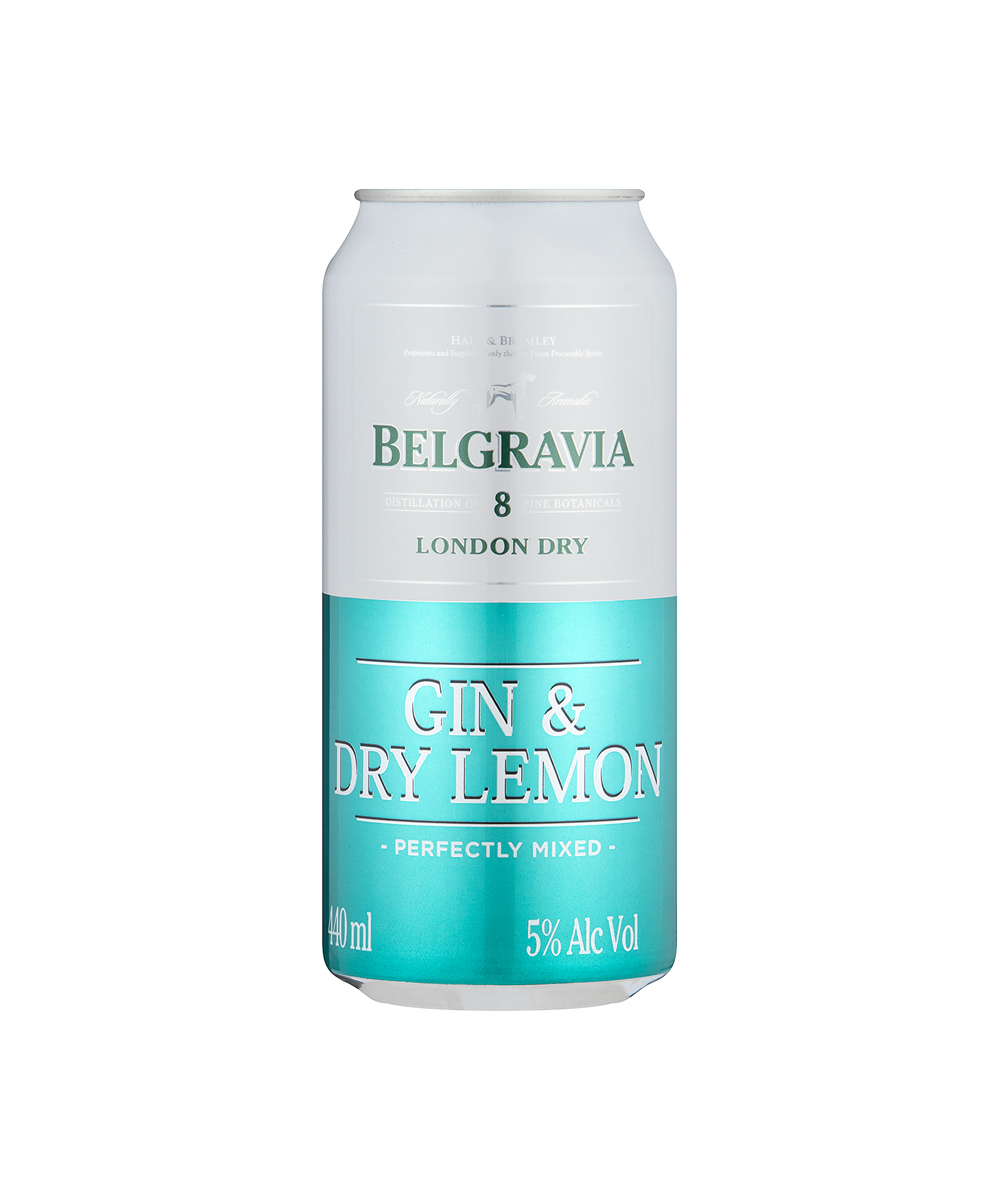 Belgravia Gin & Dry Lemon 440ml